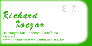 richard koczor business card